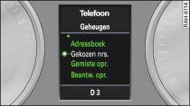 Telefoonmenu