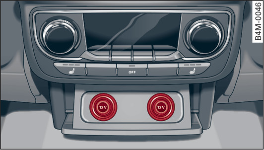 Fig. 78 Rear centre console: 12 Volt socket