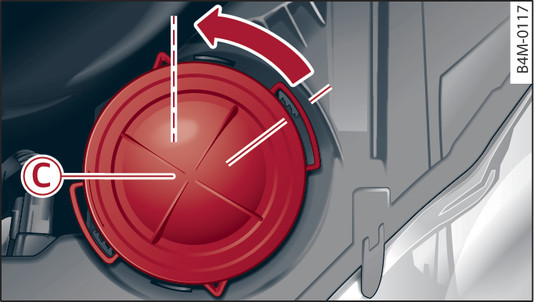 Fig. 349 Headlight: Cover for turn signal and all-weather light