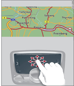 Fig. 203 Moving the crosshairs