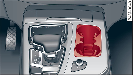 Fig. 80 Console centrale : porte-gobelets avant