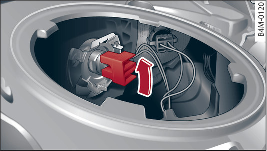 Fig. 352 Phare principal : connecteur en plastique de l éclairage tous temps