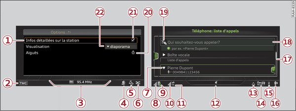 Fig. 211 Menus et symboles