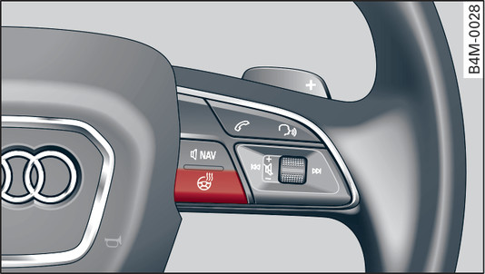 Fig. 102Volante: Tecla para aquecimento do volante