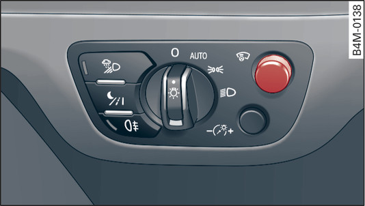 Abb. 14 Instrumententafel: Knopf für Head-up Display