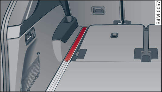 Fig. 81 Luggage compartment: Cover for rail