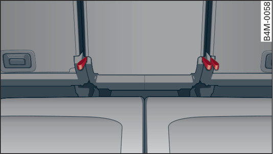 Fig. 75 Luggage compartment: Folding down second row of seats