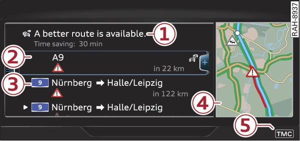 Fig. 252 Example: Overview of traffic information