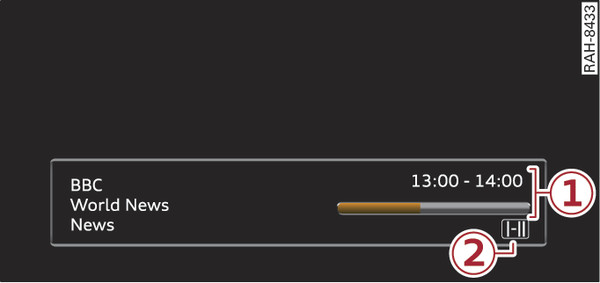 Fig. 277 Fenêtre d information de la télévision