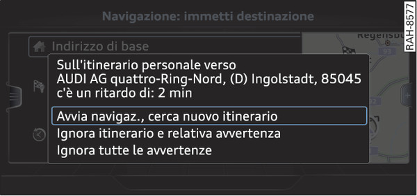 Fig. 242Avvertenza relativa all itinerario personale