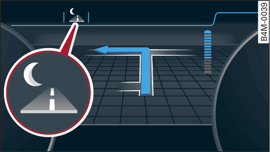 Fig. 163Painel de instrumentos: símbolo numa imagem de infravermelhos não visível