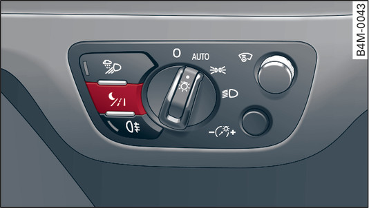 Fig. 167Interruptor de luz periférica: botão do sistema de assistência à condução noturna