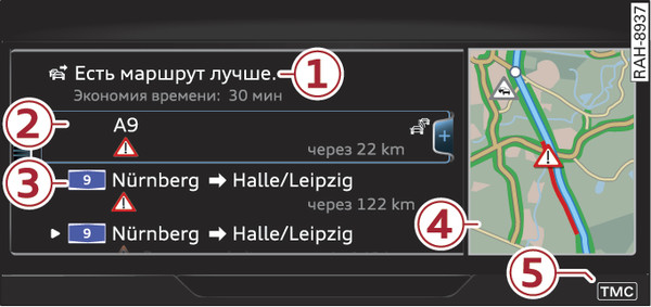 Илл. 252 Пример: обзор дорожной информации