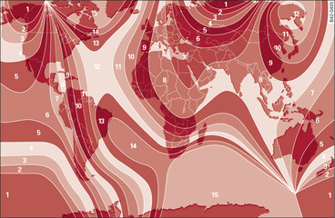 Obr. 46 Mapa zón magnetického pole