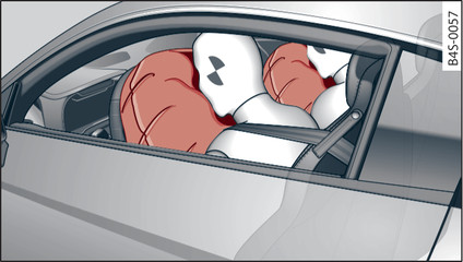 Abb. 153 Aufgeblasene Front-Airbags