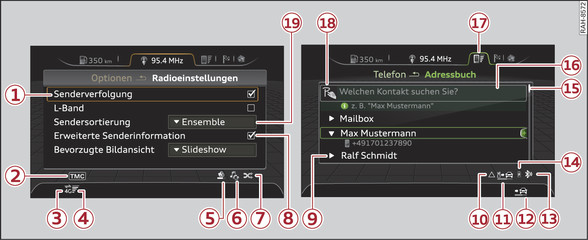 Abb. 91 Menüs und Symbole