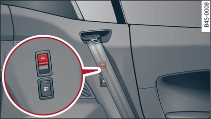 Fig. 159 Driver s side: Releasing the engine lid