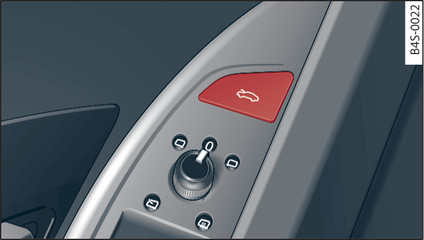 Fig. 26 Driver s door: Unlocking the luggage lid