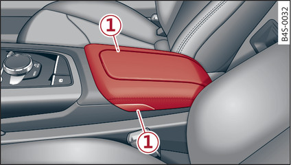 Fig. 50 Armrest between driver s seat and front passenger s seat