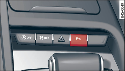 Fig. 71 Centre console: Button for parking aid