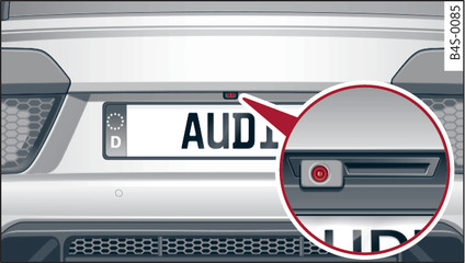 Fig. 75 Rear of vehicle: Location of reversing camera