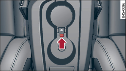 Fig. 65 Centre console: Cover for parking lock manual release