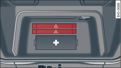 Fig. 169 Luggage compartment: Warning triangle