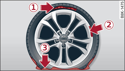 Fig. 172 Tyres: Irreparable tyre damage