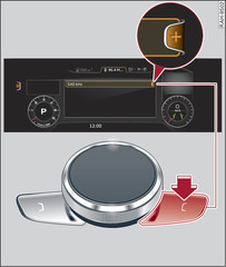 Fig. 85 Central area with symbol for options menu