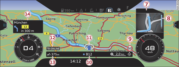 Fig. 115 Map with crosshairs switched off