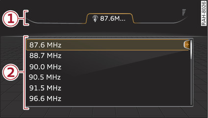 Fig. 7Visualizzazione del display del sistema di infotainment