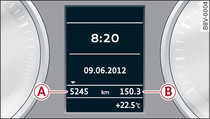 Instrument cluster: Mileage recorder