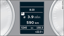 Instrument cluster: Efficiency program