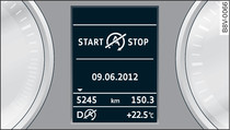 Instrument cluster: Engine stop temporarily unavailable