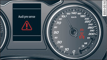 Instrument cluster: Collision warning