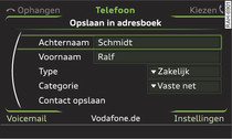 Telefoonnummer in het adresboek opslaan