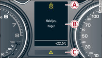 Kombiinstrument: Indikeringsschema (exempel)