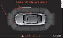 Infotainment: Indicador visual de distância