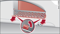 Right-hand side trim in luggage compartment: Removing trim