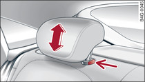 Banco traseiro: Regular os encostos de cabeça