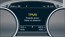 Mostrador: Luz de controlo com indicação ao condutor