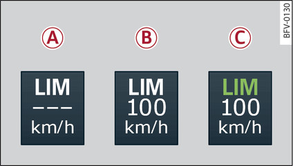 Abb. 94 Display: Gewählte Geschwindigkeit