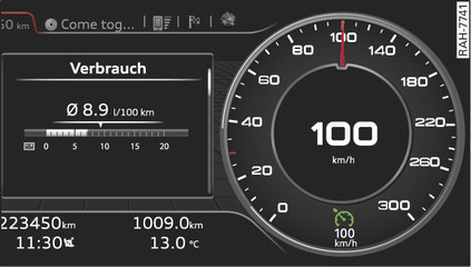 Abb. 90 Display: Gewählte Geschwindigkeit