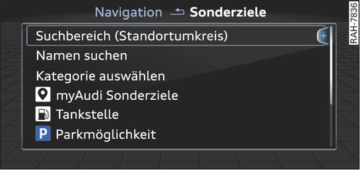 Abb. 149 Sonderziel eingeben
