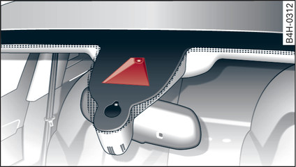 Fig. 96 Windscreen: Camera window for active lane assist