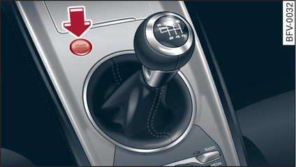 Fig. 73 Centre console: START ENGINE STOP button