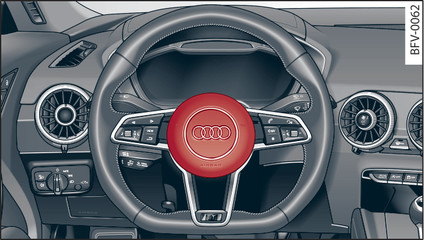 Fig. 206 Driver s airbag in steering wheel