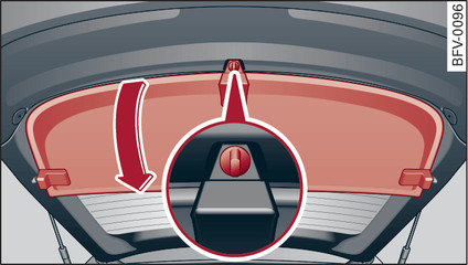 Fig. 62 Open boot lid with closed luggage compartment cover