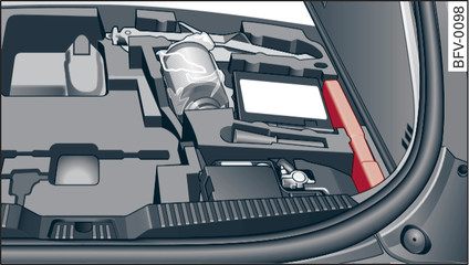 Fig. 231 Luggage compartment: Warning triangle