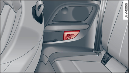 Fig. 232 Rear seats: Compartment for first-aid kit